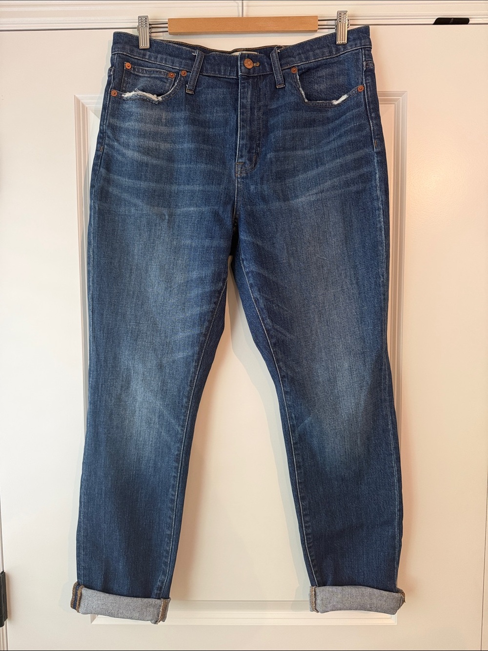 Madewell High-Rise Slim Staight Leg Boy Jeans 29